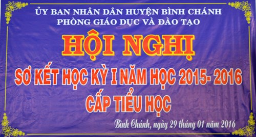 Hội nghị sơ kết học kỳ i năm học 2015 - 2016 cấp tiểu học